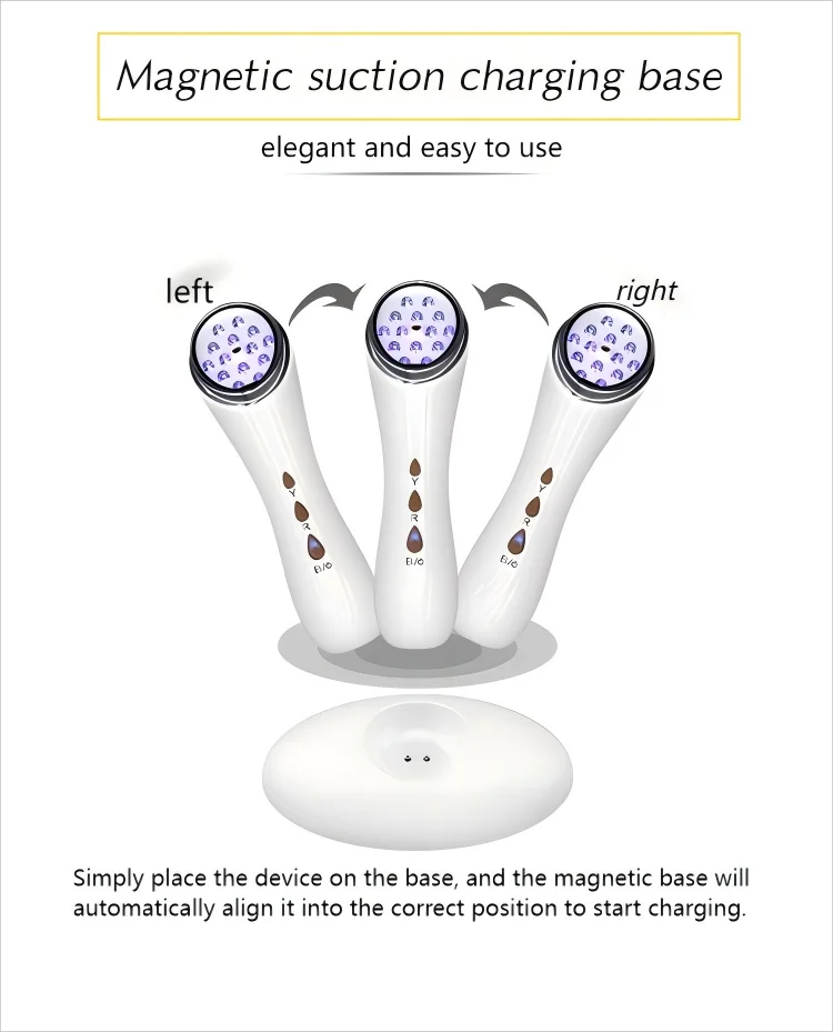LED Light Facial Device for Home Use Red Blue Light Skin Care Beauty Machine with Warming Feature