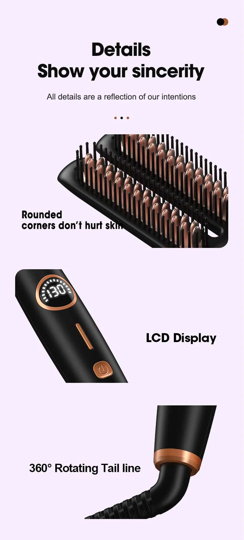 Professional Electric Hair Straightener  Multifunctional 2 In 1 Curler Brush Ceramic Hair Straightener Curling Irons Hot Comb﻿