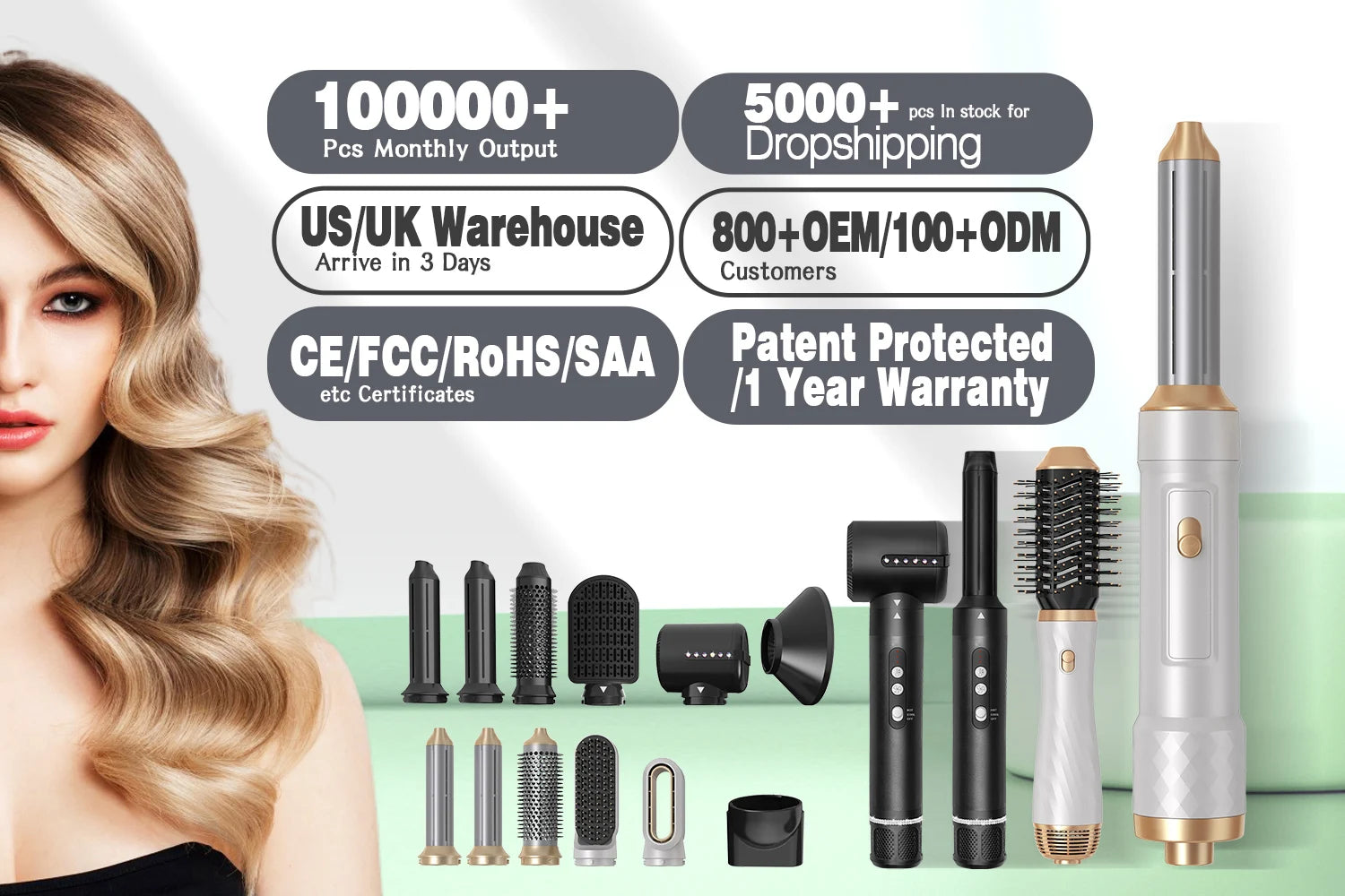 Steam Straightener Multi-function Straight Hair Splint Curling Stick Straight Curling Dual-use Spray Straight Clip