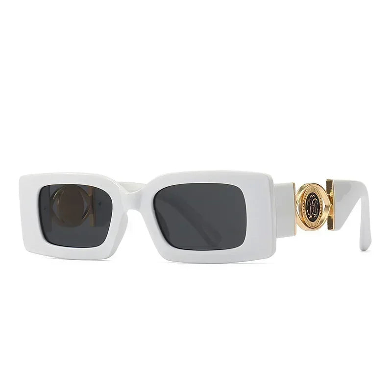 2026 New Retro Square Sunglasses for Women Men Flower Decoration Fashion Ladies Sun Glasses Ins Hot Shading Eyewear UV400
