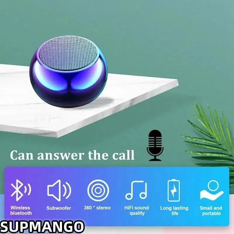 Wireless Bluetooth Speaker Portable Small Steel Gun Metal Heavy Stereo Surround Subwoofer Outdoor Mini Bluetooth Small Speaker