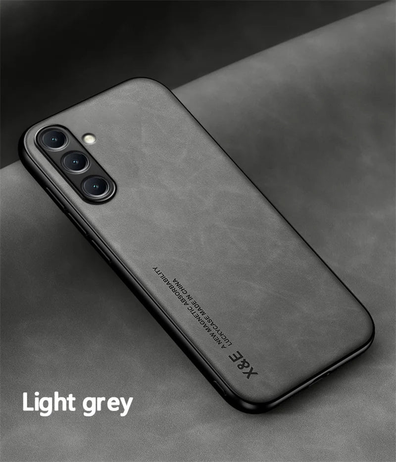For Samsung Galaxy A56 A36 A26 A16 5G Case Soft Silicone Car Holder Magnetic Leather Phone Cover for Galaxy A06 A 56 36 16 Funda
