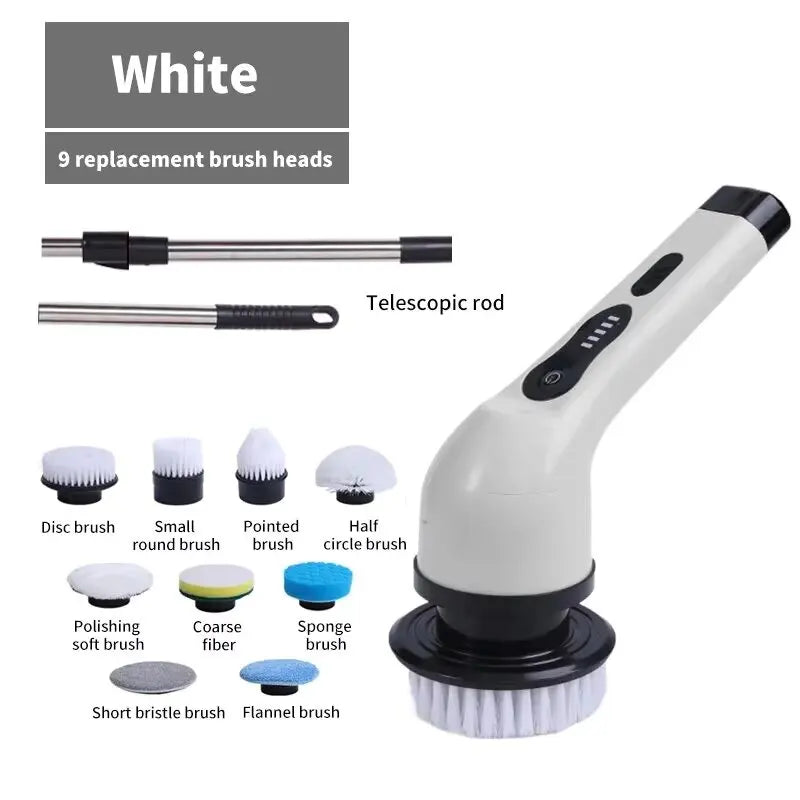 Cordless Electric Spin Scrubber Multipurpose, Cleaning Brush for Kitchen Bathroom Toilet Floor, Hair Broom Mop Household Gadget