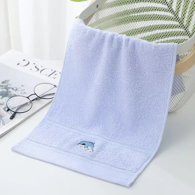 Large Children's Cartoon Animal Primary Baby School Students Face Towel Soft Absorbent Household Bath Towels for Baby Kids Gift