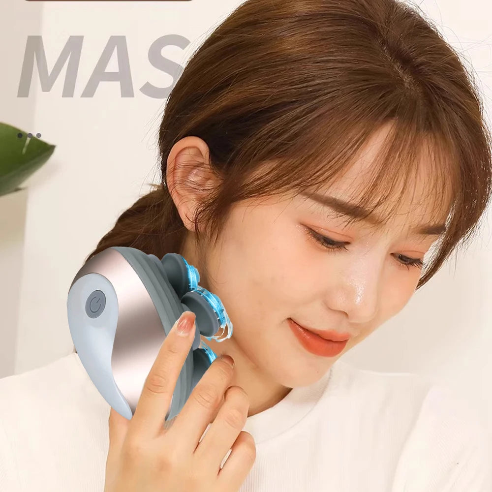 Electric Scalp Vibration Head Massager Device Relax Muscles Kneading Massage Stimulate Blood Circulation and Banish Weariness