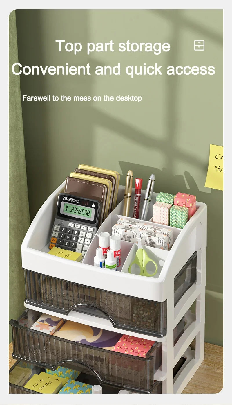 New 1Pc 5-layer Makeup Storage Box Debris Storage Box Drawer-style Dressing Table Office DeskCosmetics Multi-layerstoragecabinet
