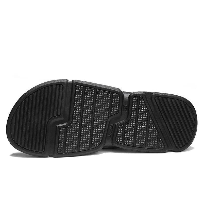 [Color blocked flip flops] Comfortable color blocked flip flops - Men's non slip casual rubber bottom EVA flip flops, suitable f