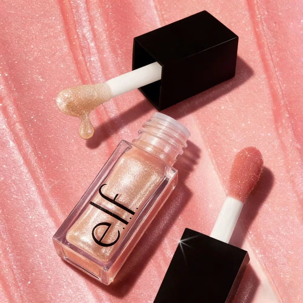 Elf New Glow Reviver Lip Gloss Candy Divine Wine Tinted Lightweight Moisturizing Nutritious Lip Oil Plump Lip Makeup Cosmetics