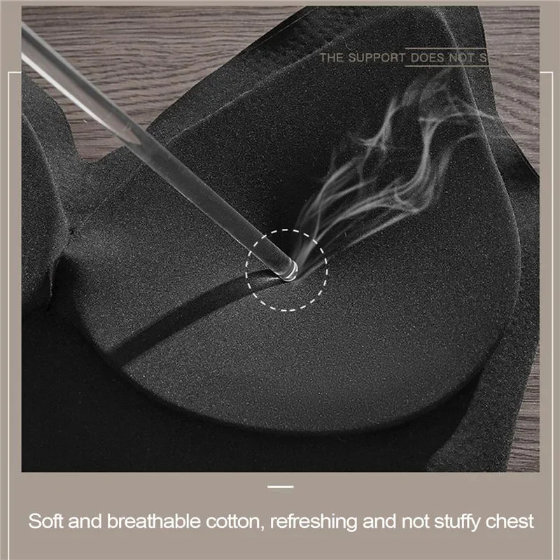 Women Invisible Bra Deep U Plunge Bras Backless Top for Dresses Sexy Lingerie with Transparent Strap Push Up Strapless Underwea