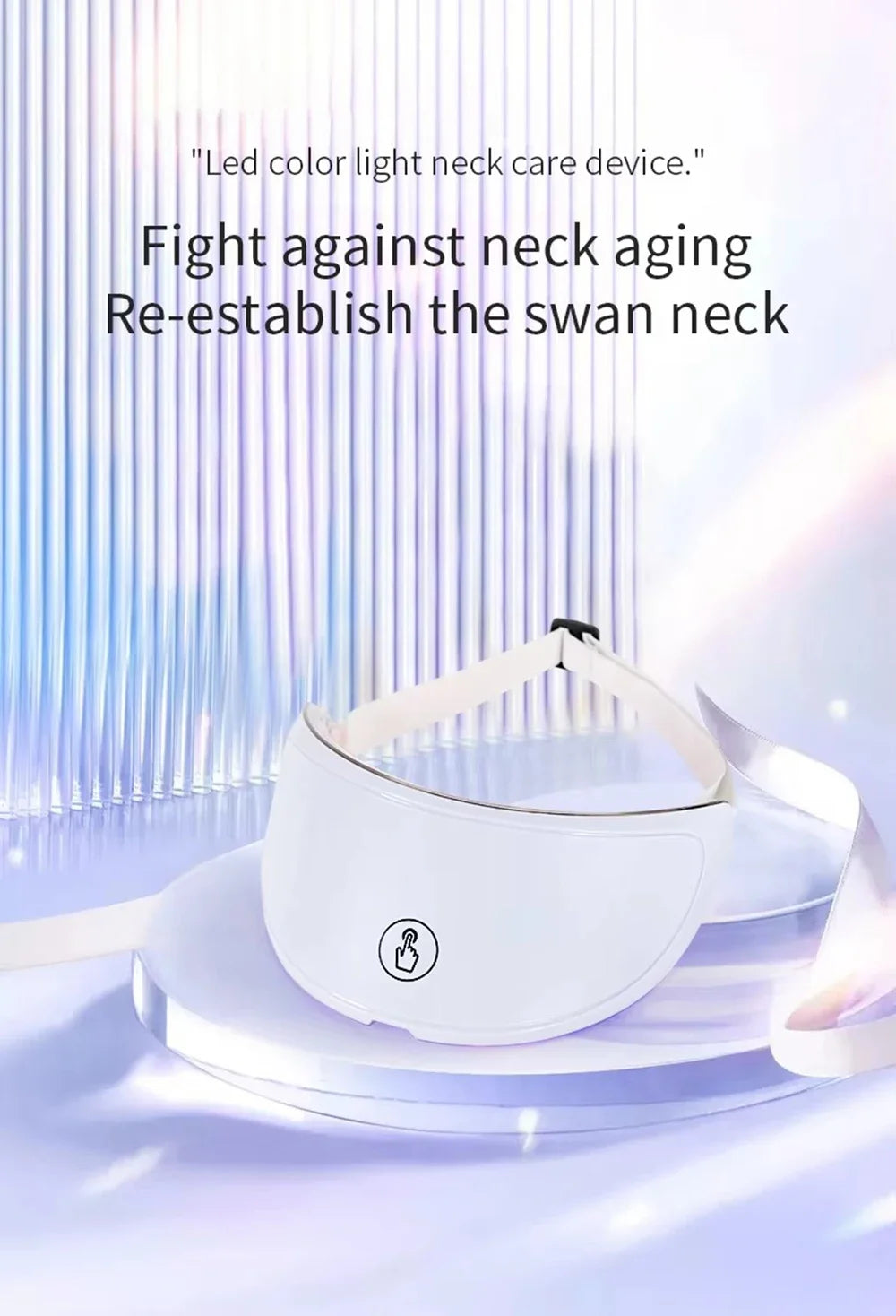 2025 Neck LED Mask 7 Colors Photon Anti-Wrinkle Skin Brightening Neck Beauty Mask Skin Tightening Neck Wrinkle Remover Skin Care