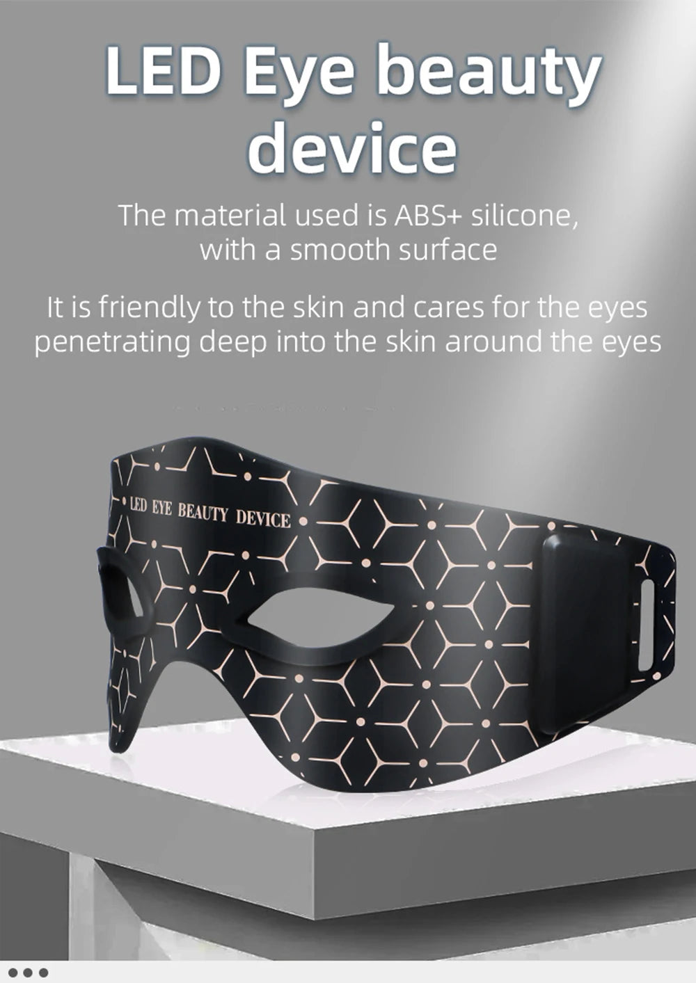 LED Eye Mask Eye Massager Beauty Care Device Eye Bags Remover Device 630NM 850NM Near Infrared Red Light Therapy Eye Mask Device