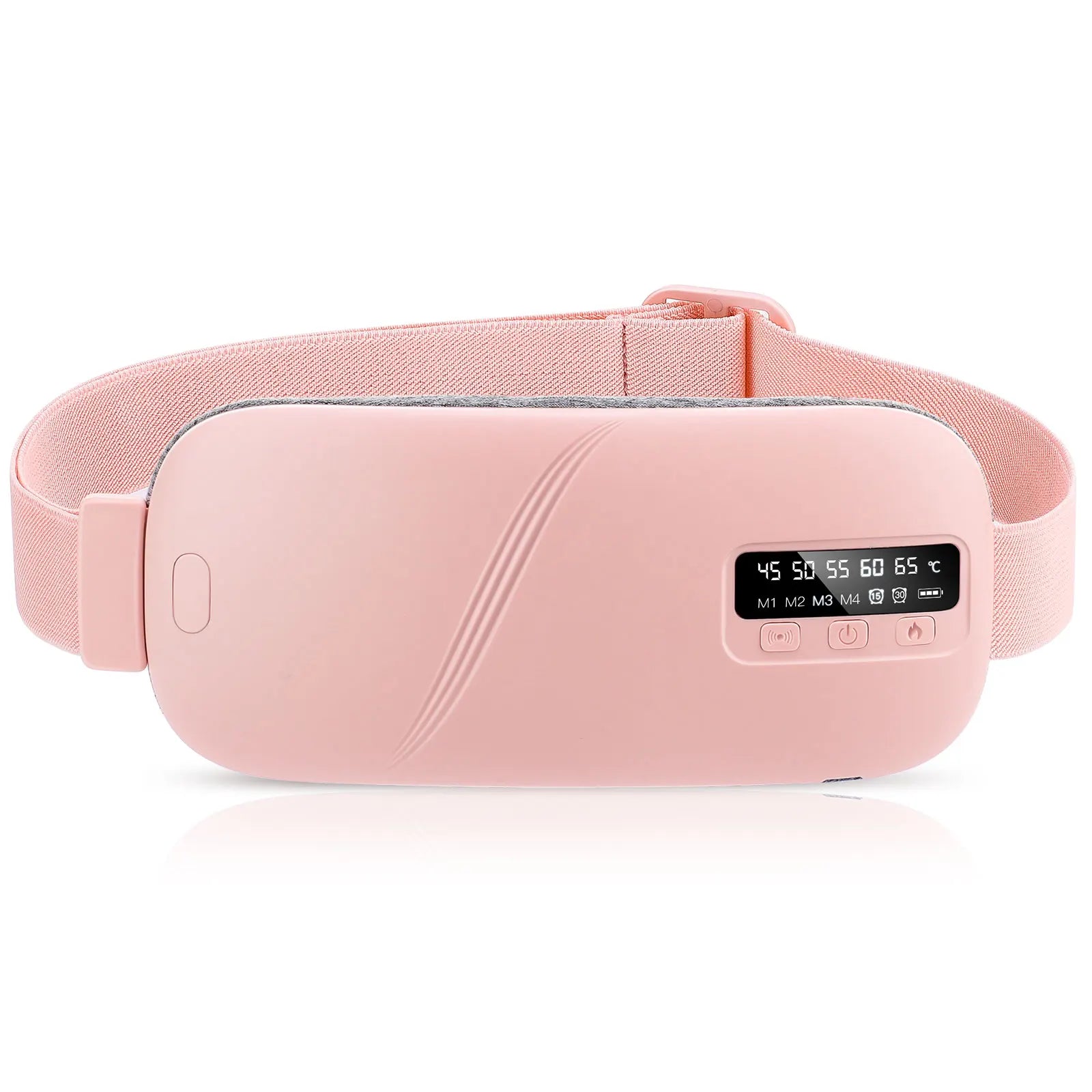 Electric Period Cramp Massager Vibrating Heating Period Pads Belt for Menstrual Colic Waist Stomach Abdominal Warm Palace Belt