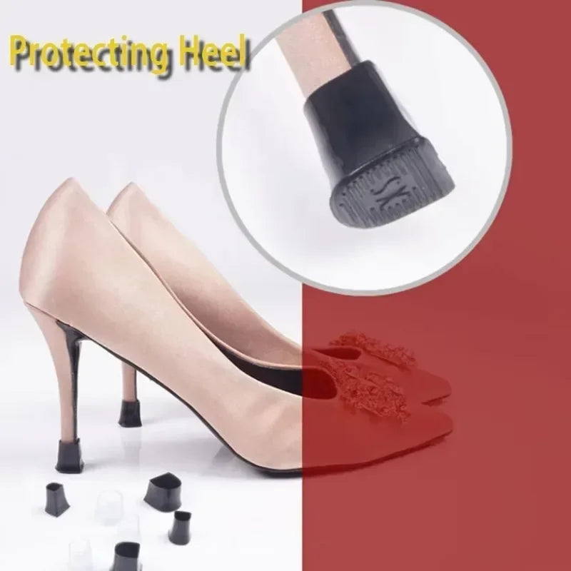 1PAIR Silicone High Heel Protectors Stoppers Latin Stiletto Dancing Covers Antislip High Heeler Bridal Wedding Shoes Accessories