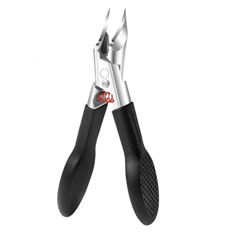 Heavy-Duty Stainless Steel Nail Clipper, Thick Toenail & Fingernail Clipper for Adults, Professional-Grade Curved Blade