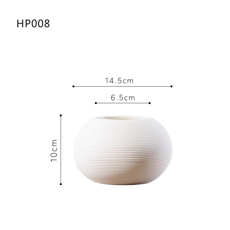 White Ceramic Vases Minimalist Home Decor Nordic Modern Room Kitchen Living Rome Shelf Decorations Crafts Ornaments