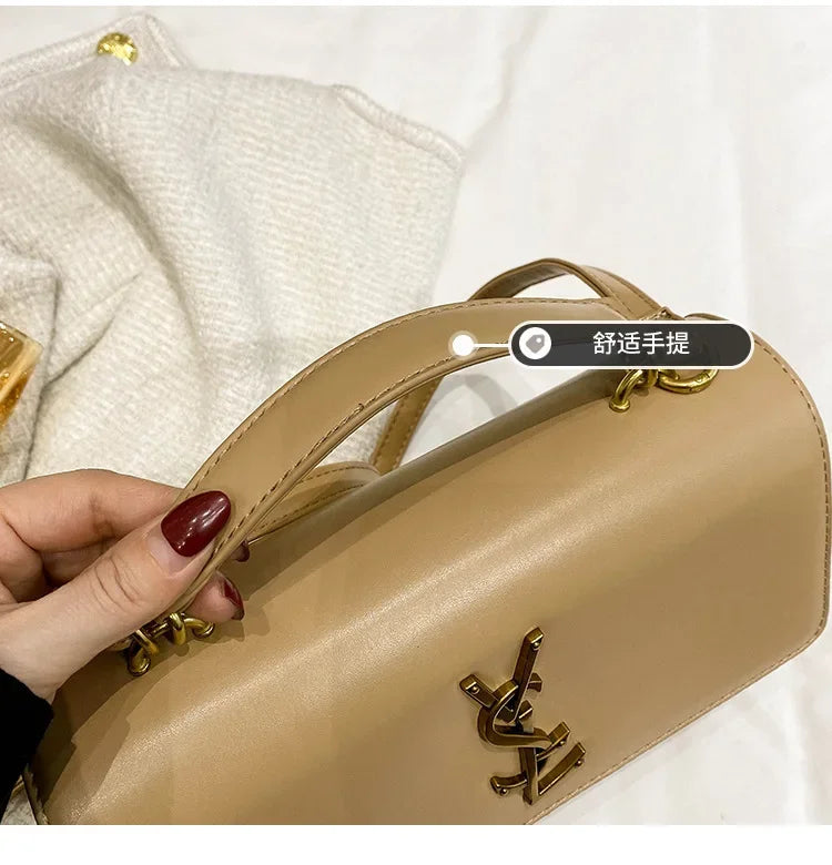 High-End Leather Women Diaper Bag Classic Designer Paris Casual Simple Vintage Trendy Design with Adjustable Shoulder Strap