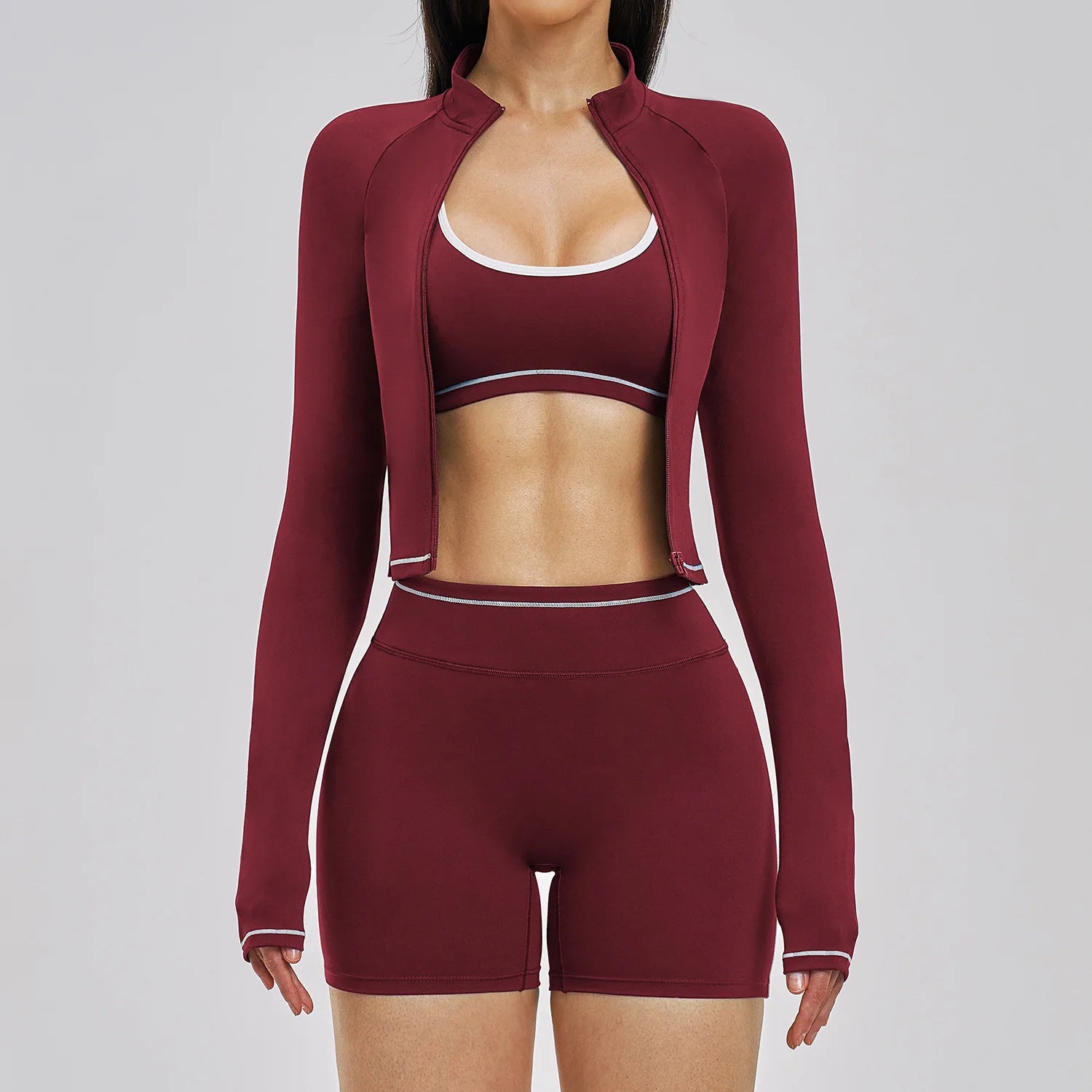 3PCS Sports Sets Woman Set Yoga Sexy Outfits Nude Feel Spring Summer Women's Gym Kit Female Fitness Clothing Outdoor Running