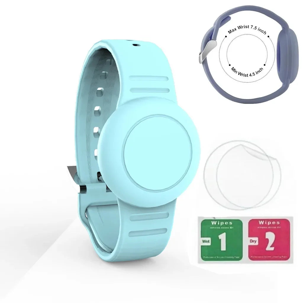 Waterproof Airtag Bracelet for Kids Soft Nylon Hidden Air Tag Wristband Full Cover Lightweight  Band for Toddler Child