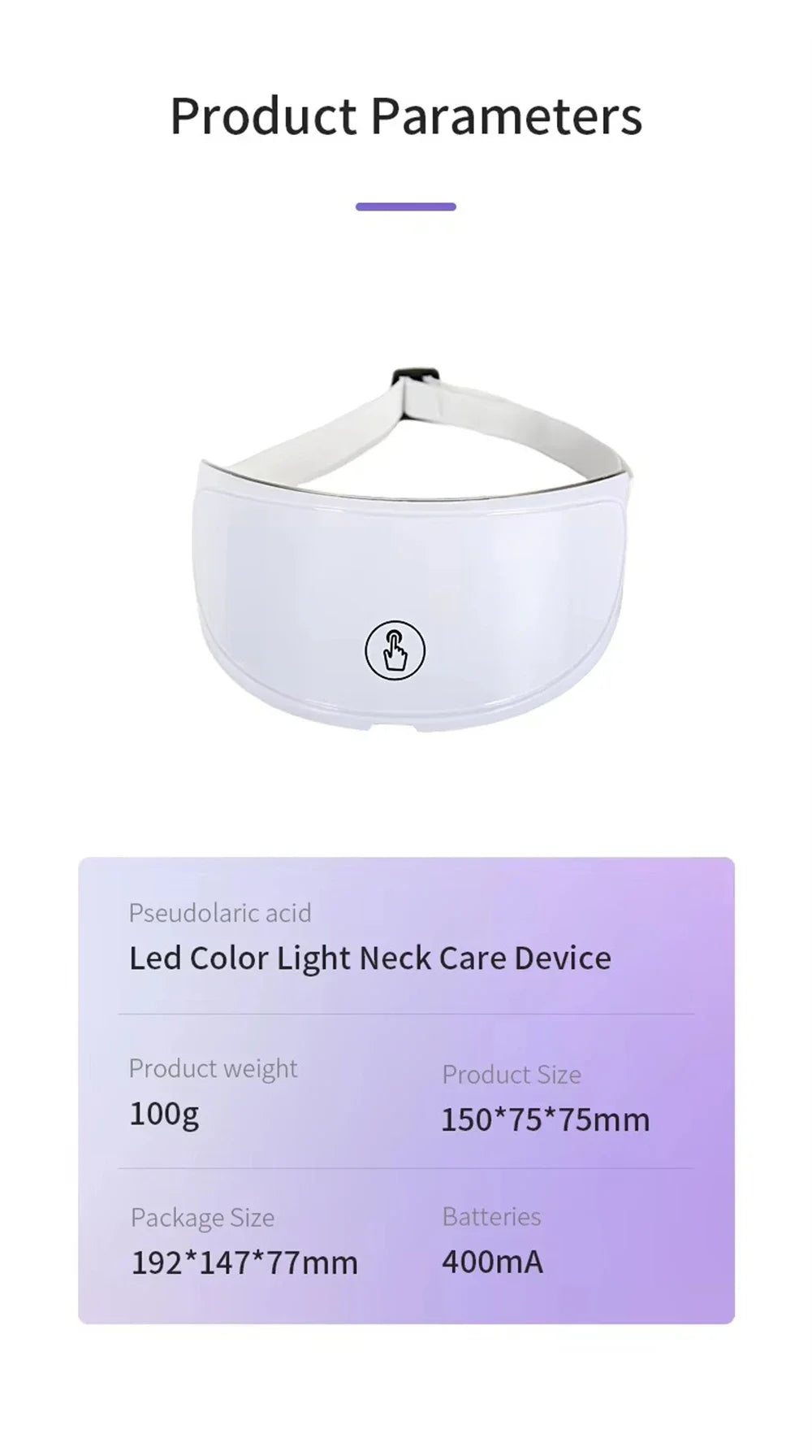 2025 Neck LED Mask 7 Colors Photon Anti-Wrinkle Skin Brightening Neck Beauty Mask Skin Tightening Neck Wrinkle Remover Skin Care