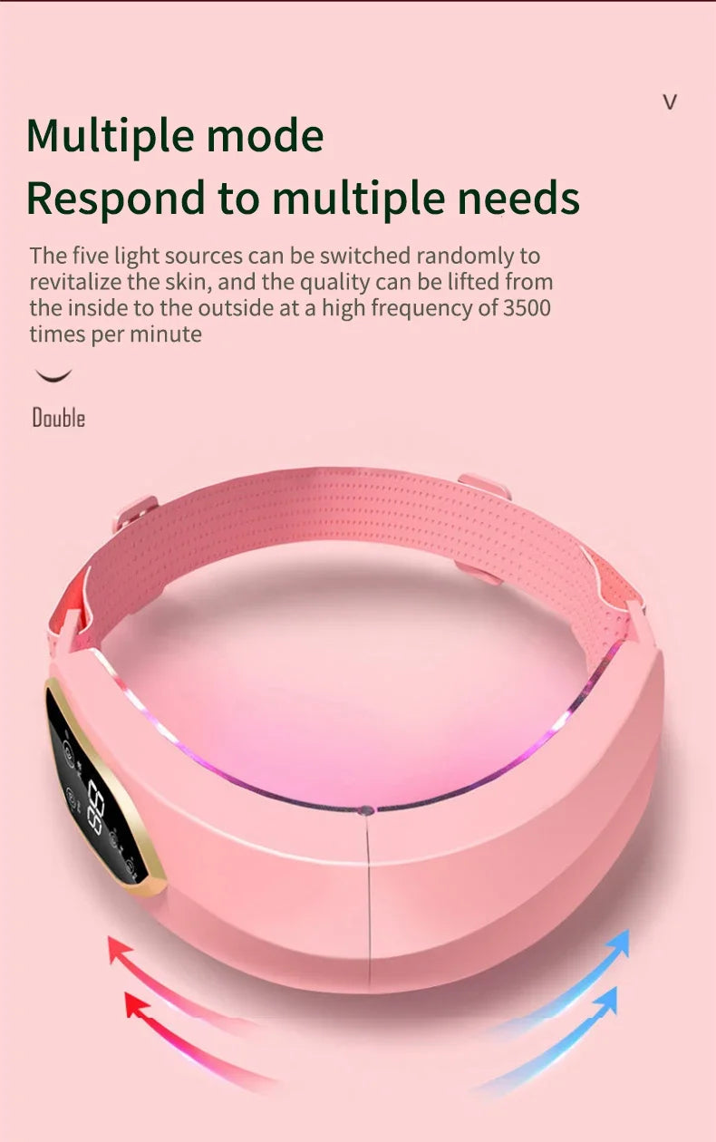 LED Photon Therapy Facial Slimming Vibration Massager Facial Lifting Device Facial Heated Double Chin V Face Vibration Massager