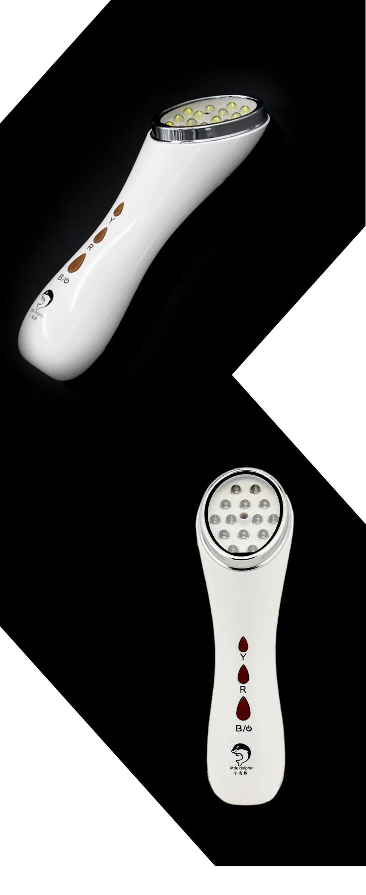 LED Light Facial Device for Home Use Red Blue Light Skin Care Beauty Machine with Warming Feature