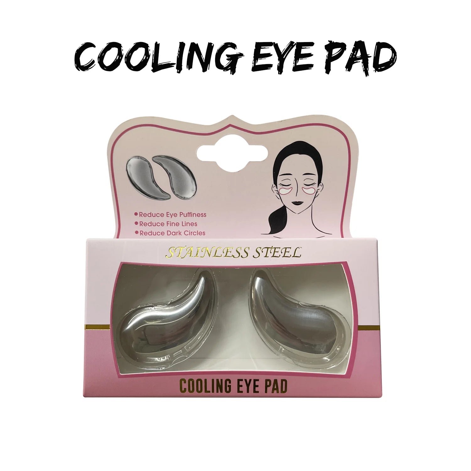 EMS Redlight Eye Massage and Stainless Steel Cooling Eye Pad Eyes Beauty Device for Puffy Eyes Reduce Bags & Dark Circles