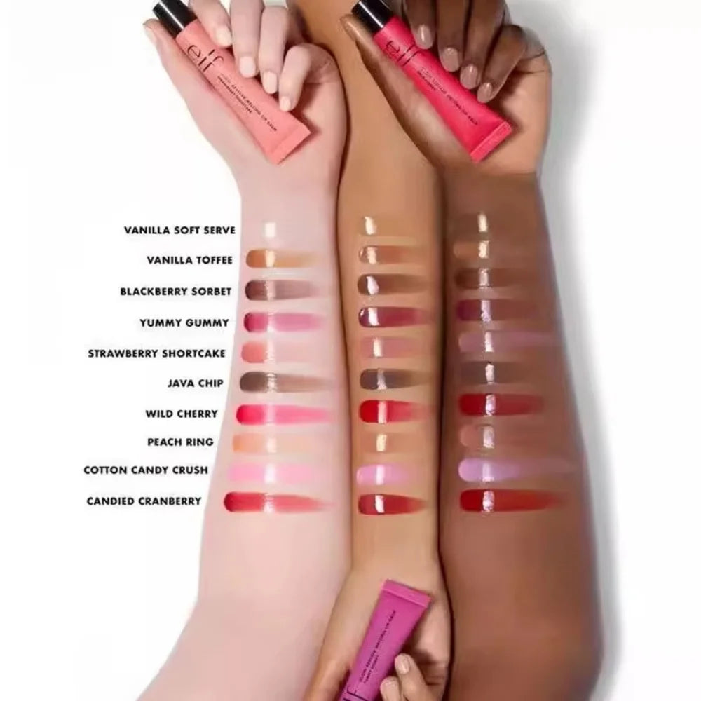 Elf Lip Gloss 6-Colors Lip Balm Optional Lightweight Hydrating Nourishing Repairing Improve Dryness Create Naturally Plump Lips