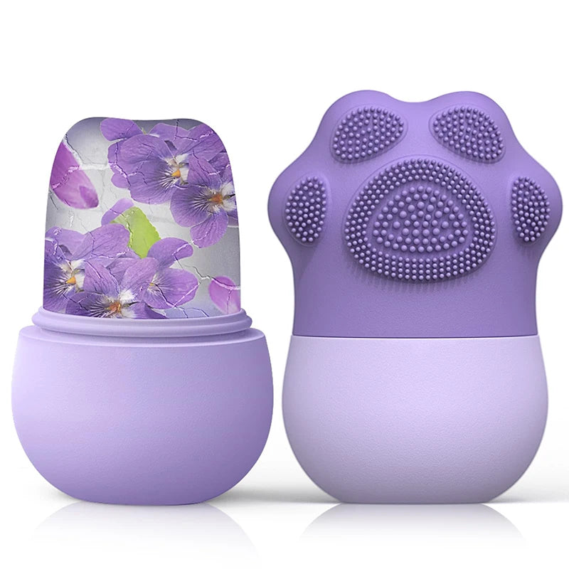 Ice Face Roller Silicone Ice Roller For Face and Eyes Puffiness Relief Reusable Facial Ice Mold Skin Care Beauty Tools For Women