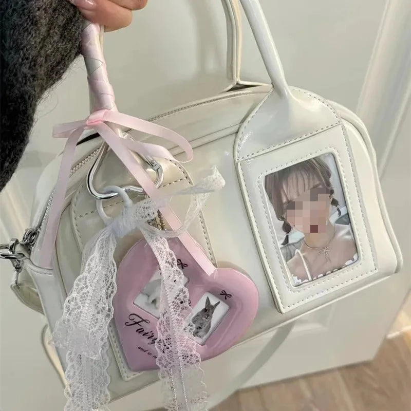 2026 New Y2K Harajuku Shoulder Bag Women Korean Transparent Ita Bag Crossbody Bag Female Japanese Designer Trend Handbag Purse
