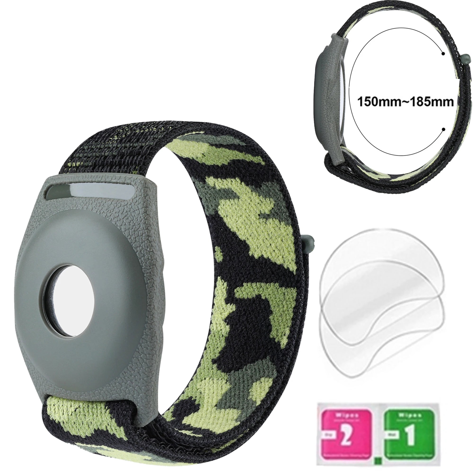 Waterproof Airtag Bracelet for Kids Soft Nylon Hidden Air Tag Wristband Full Cover Lightweight  Band for Toddler Child