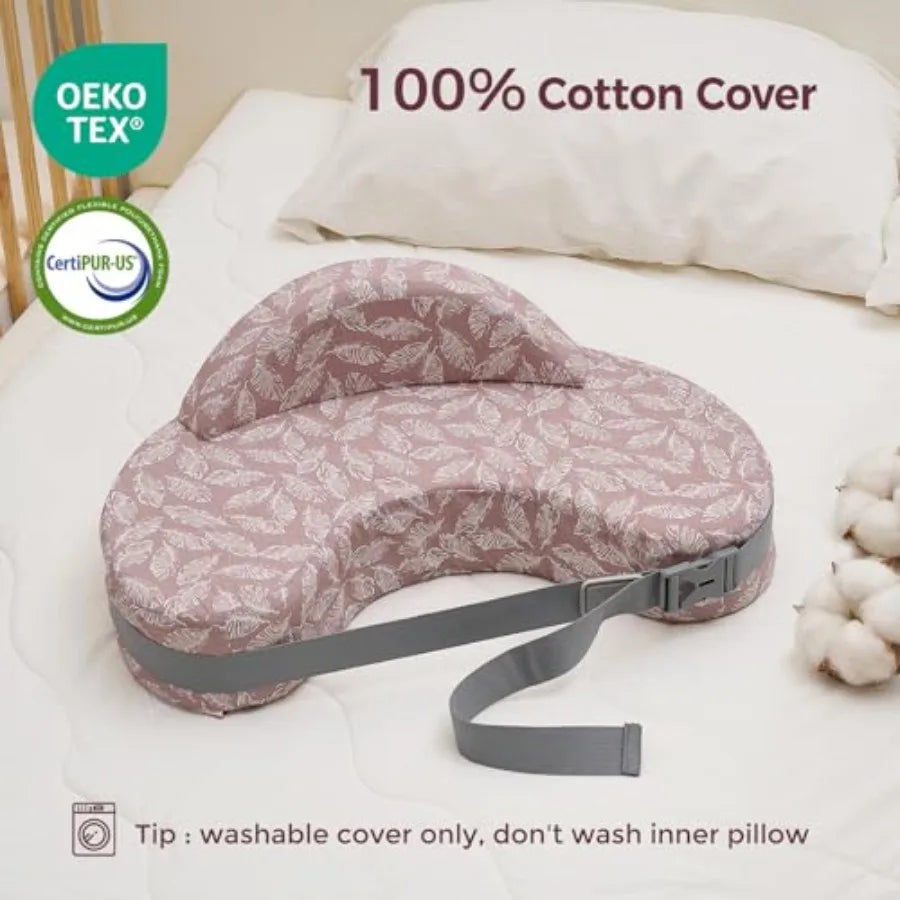 Innovative Safety Guard Nursing Pillow - Firm and Springy Memory Foam - Stable Ergonomic Support and Comfort - Wider Breastfeed