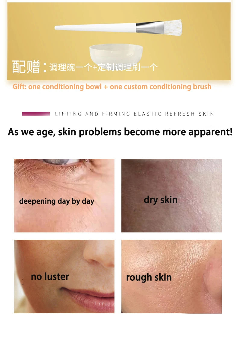 Korea Collagen Hyaluronic Acid Face Mask Repair Soothe Firming Lifting Cleanse Hydrate Brighten Moisturize Mask Skin Care