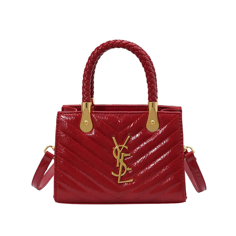 Best Fashionable Diaper Bag Solid Color Leather Handbag Women Casual Vintage Shoulder Bag Commuter Tote