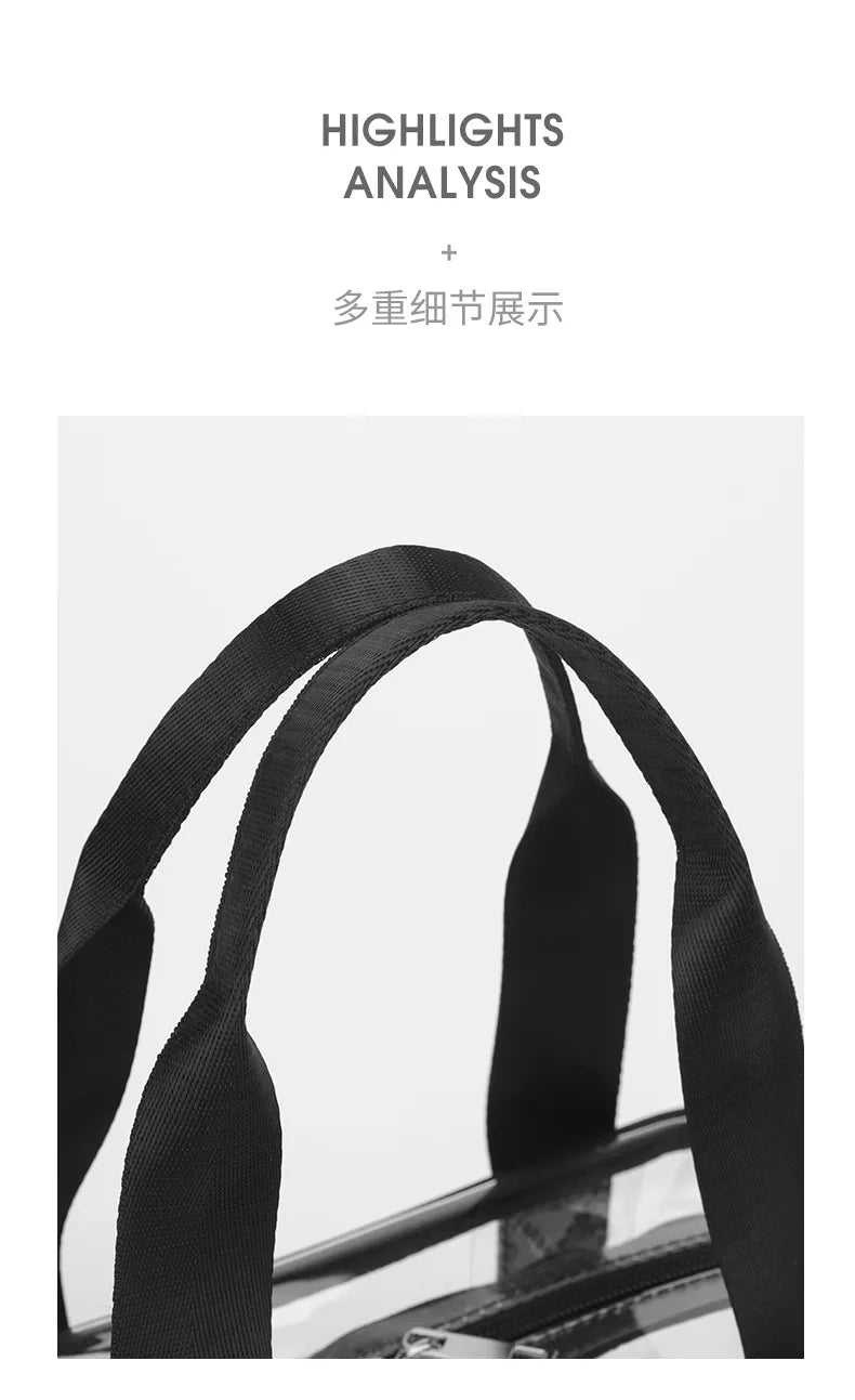 Ladies' shoulder bagTransparent swimming bag PVC travel storage bag travel bag sports stadium concert beach student fashion bag