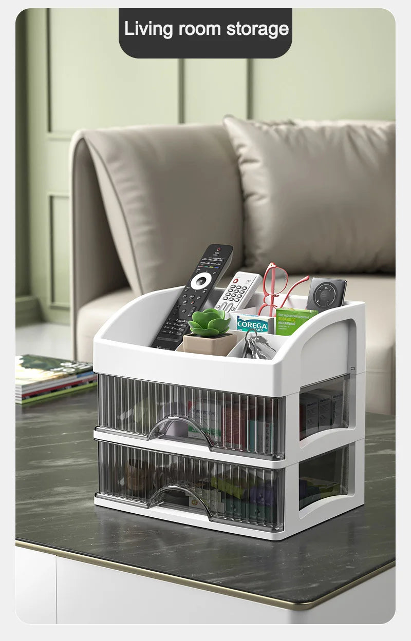 New 1Pc 5-layer Makeup Storage Box Debris Storage Box Drawer-style Dressing Table Office DeskCosmetics Multi-layerstoragecabinet