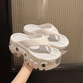 Woman flip flops Punk Design Shoes 2025 trend Casual Platform Sandals non-slip Outdoor slippers Unique features Flat Slides
