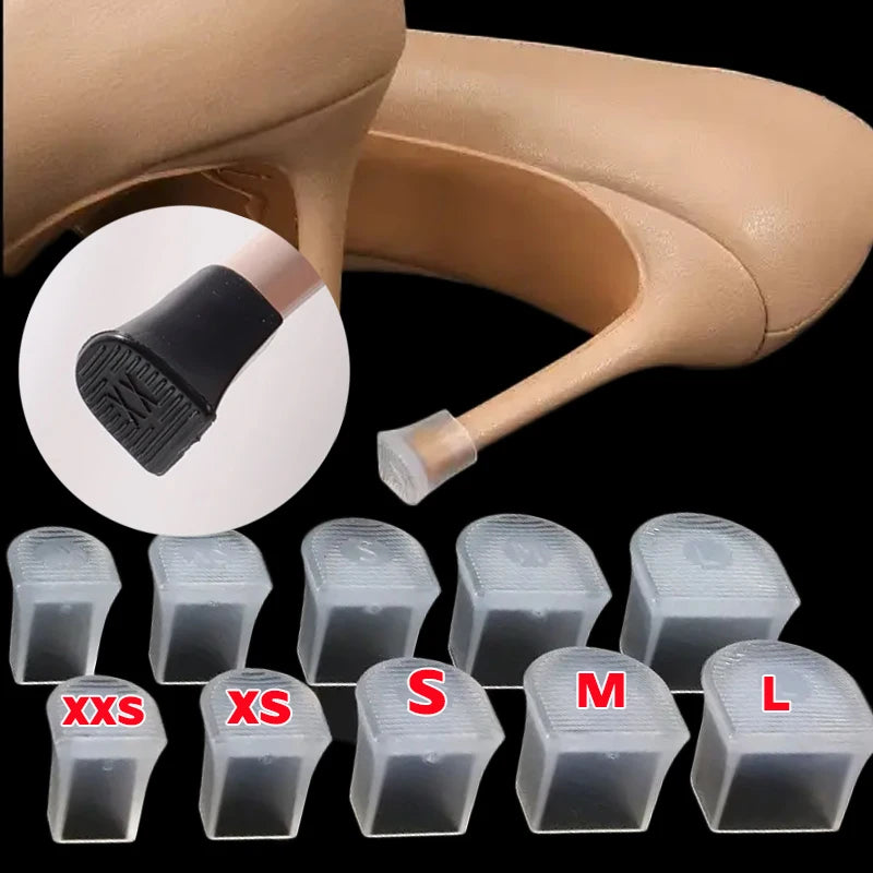 1PAIR Silicone High Heel Protectors Stoppers Latin Stiletto Dancing Covers Antislip High Heeler Bridal Wedding Shoes Accessories