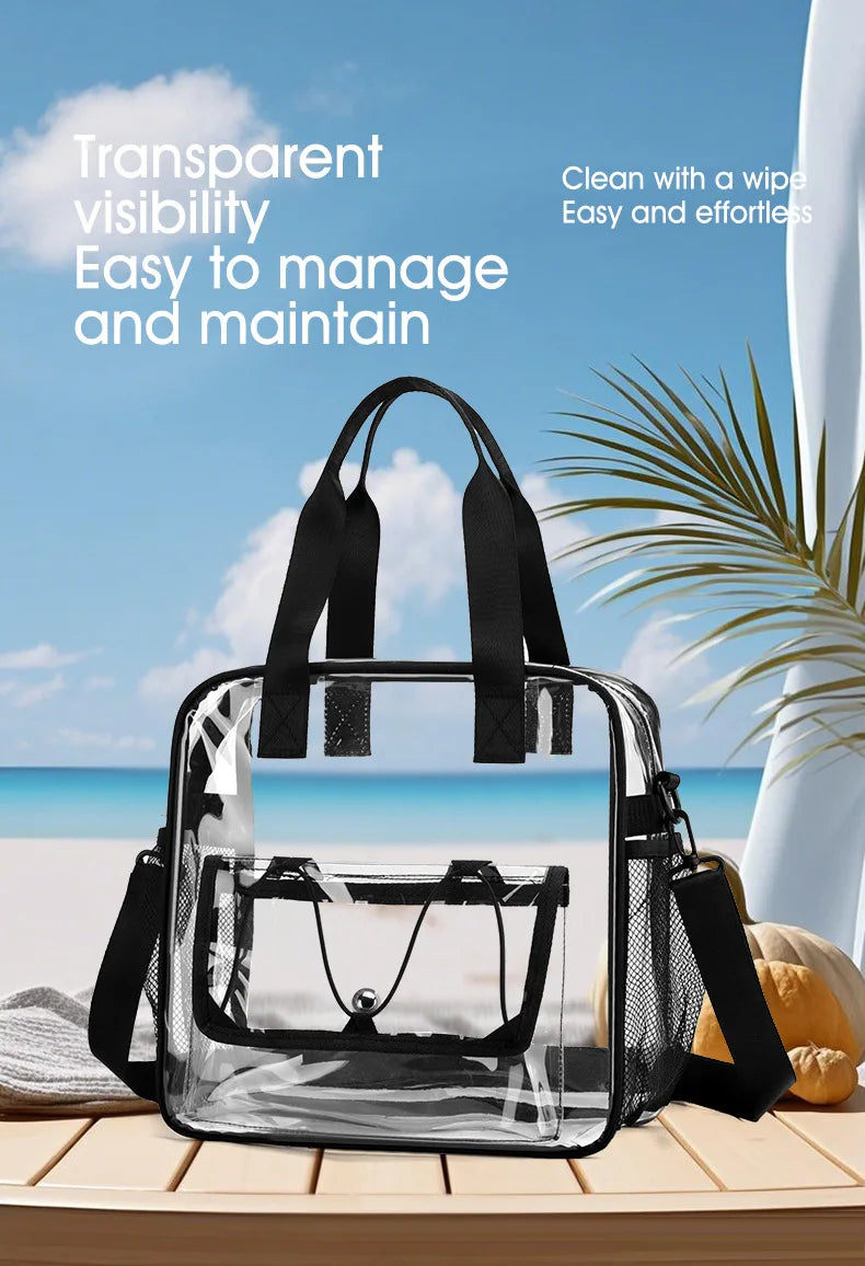 Ladies' shoulder bagTransparent swimming bag PVC travel storage bag travel bag sports stadium concert beach student fashion bag