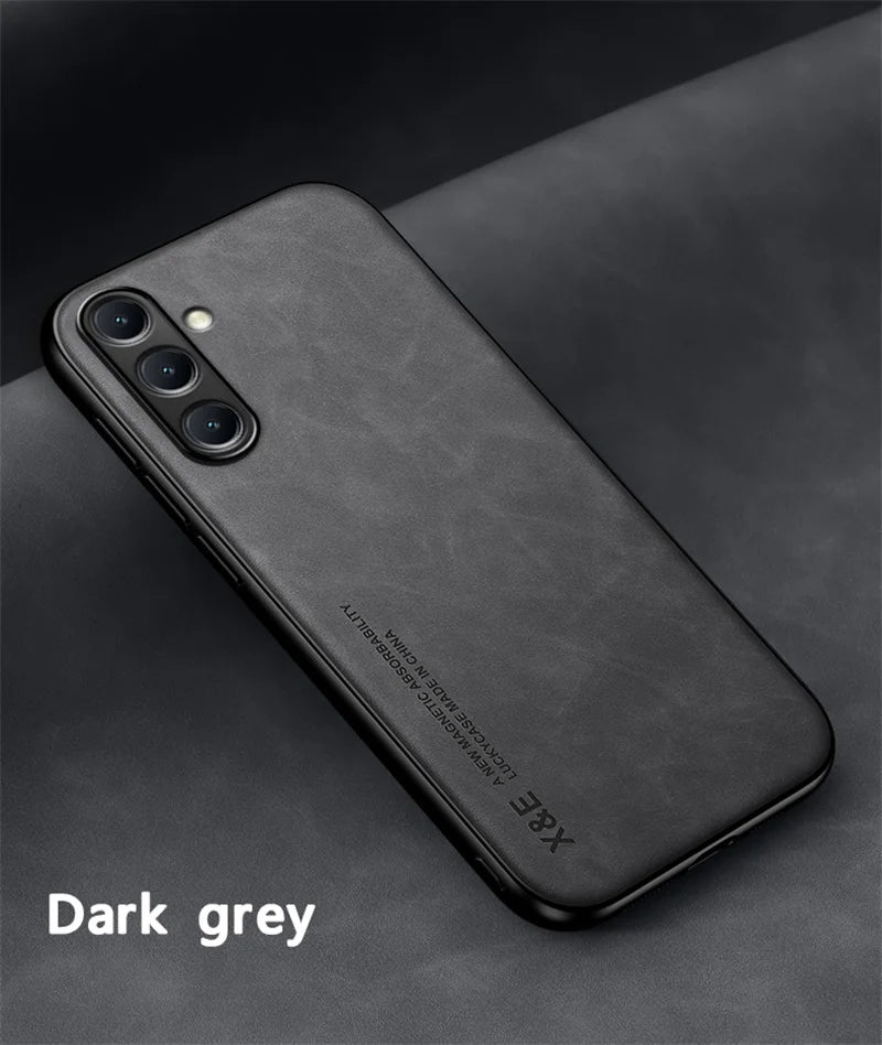 For Samsung Galaxy A56 A36 A26 A16 5G Case Soft Silicone Car Holder Magnetic Leather Phone Cover for Galaxy A06 A 56 36 16 Funda