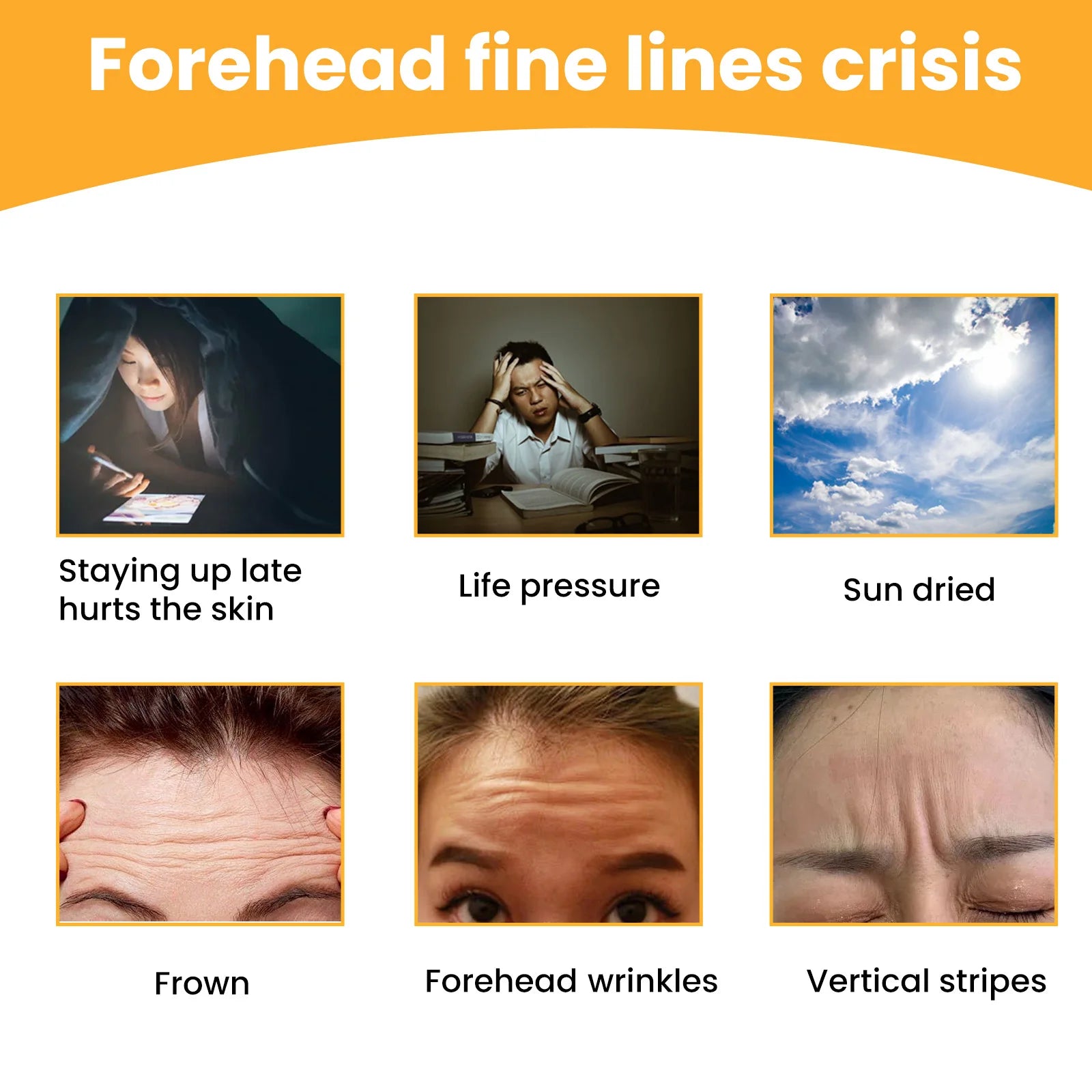 EELHOE Forehead Wrinkle Patch Lift Firming Skin Lightening Face Wrinkle Gel Patches Collagen Fade Fine Lines Facial Mask Care