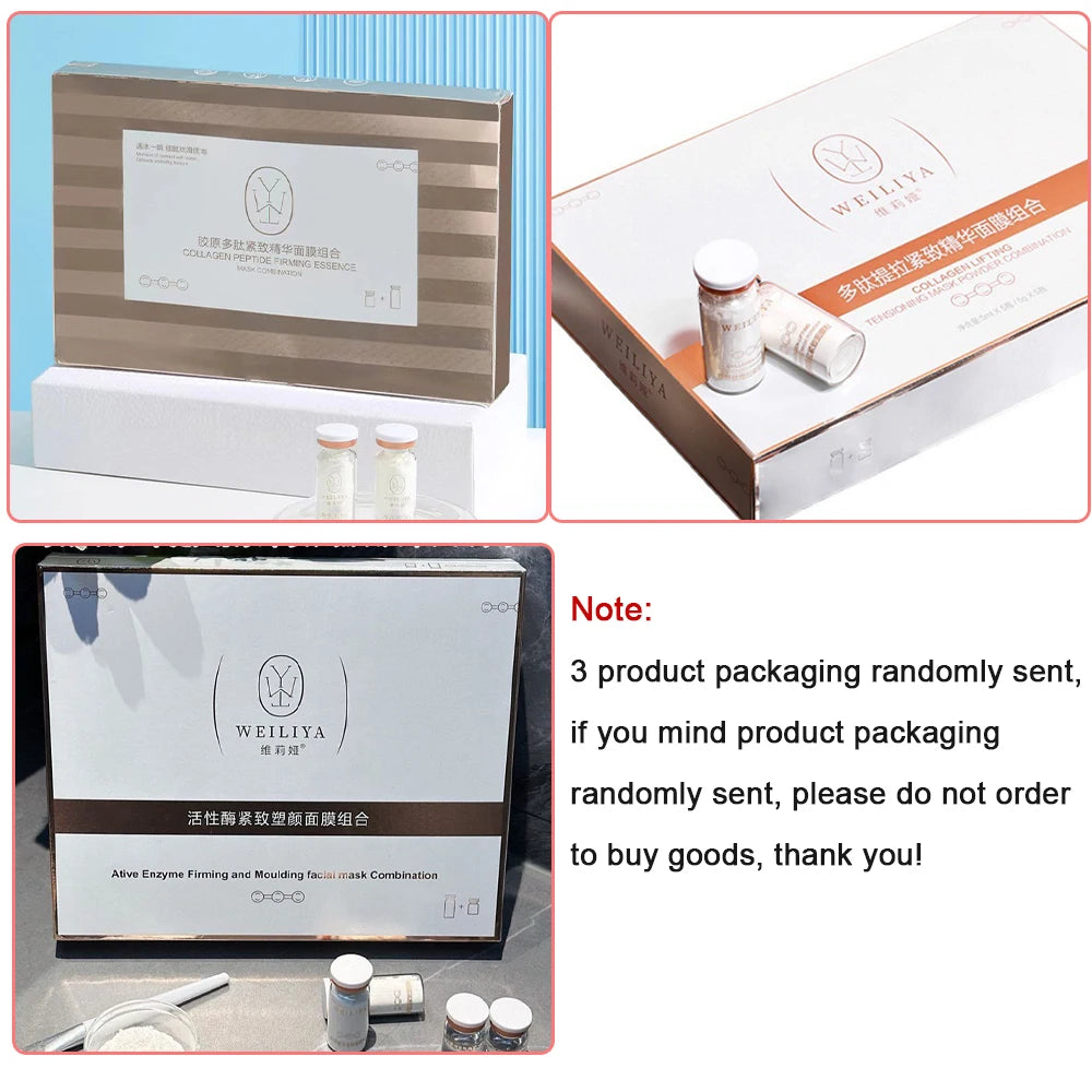 Korea Collagen Peptide Firming Essence Mask Kit V-Face Lifting Thread Mask Hyaluronic Acid Rejuvenate Whitening SkinCare
