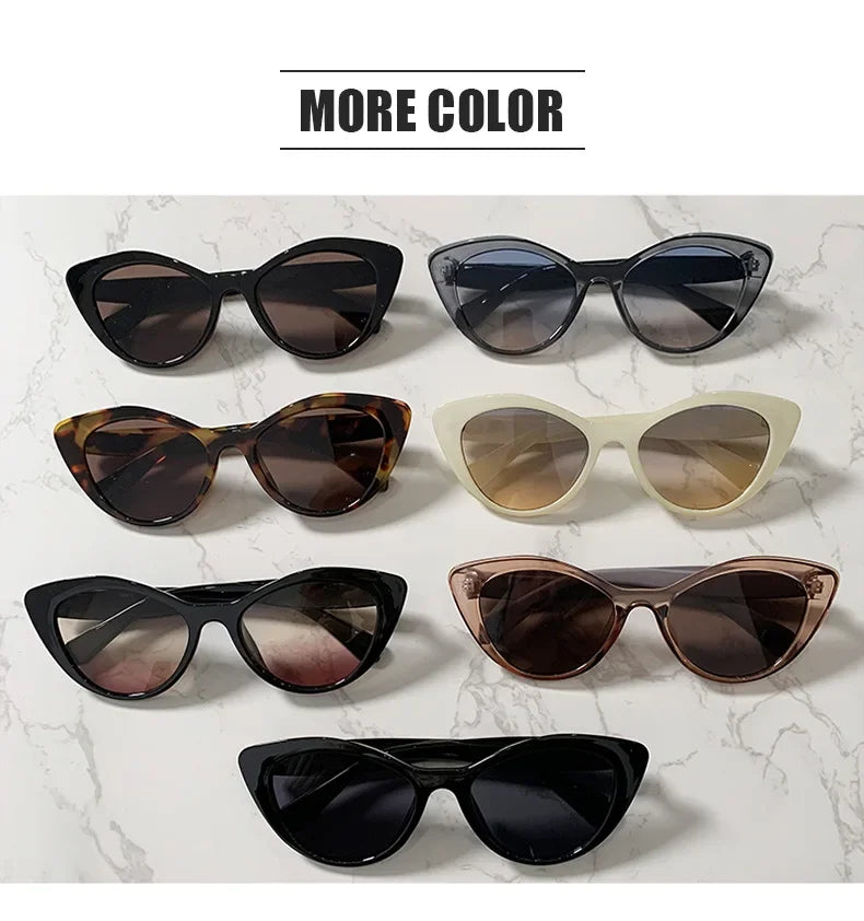 2026 New Fashion Cool Sunglasses Women Luxury Brand Letters Anti Strong Light Vintage Cat Eyes Sun Glasses Ladies Gafas UV400
