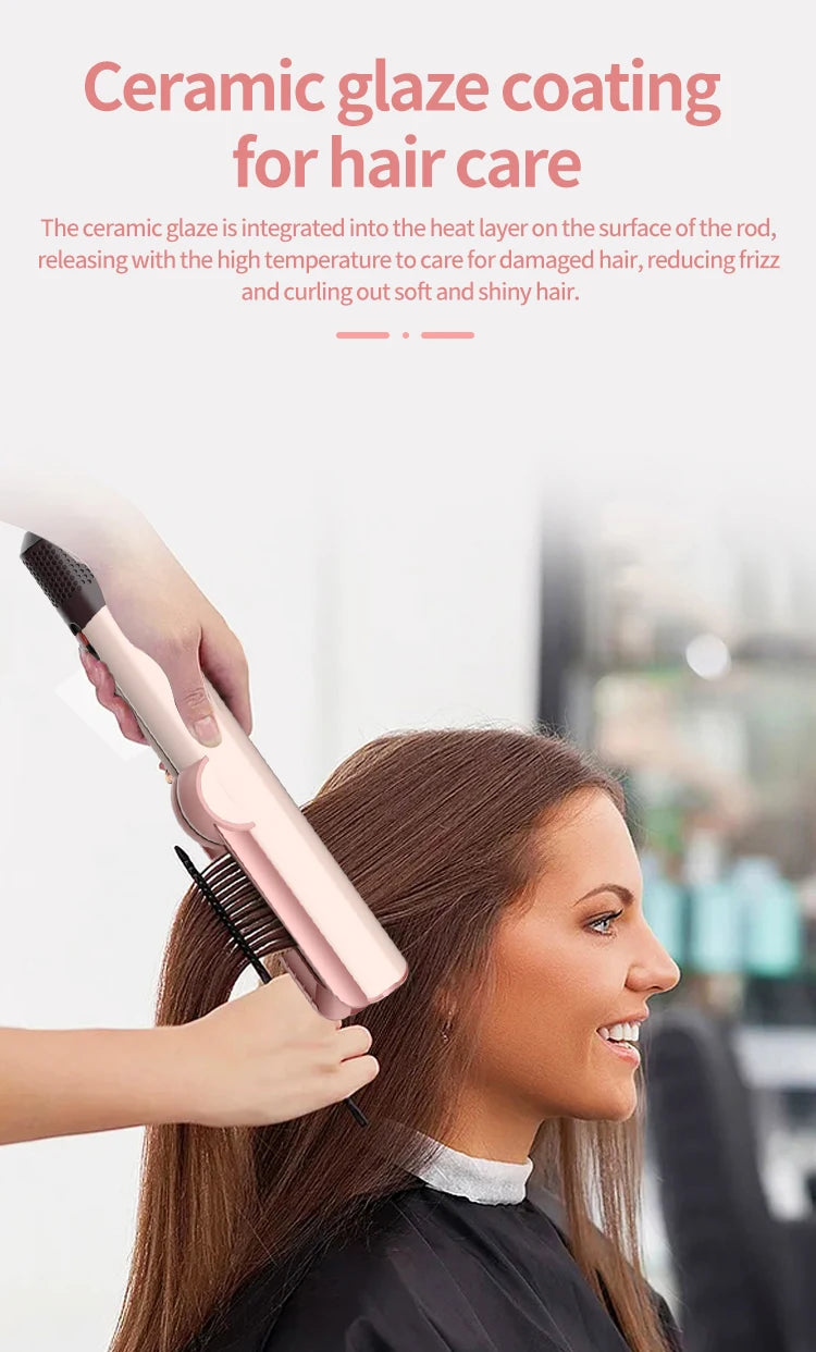 1-2pcs-2027 New 2 in 1 Professional Hair Straightener and Hair Dryer Heated Hair Straightener Negative Ion Iron Styling Tool