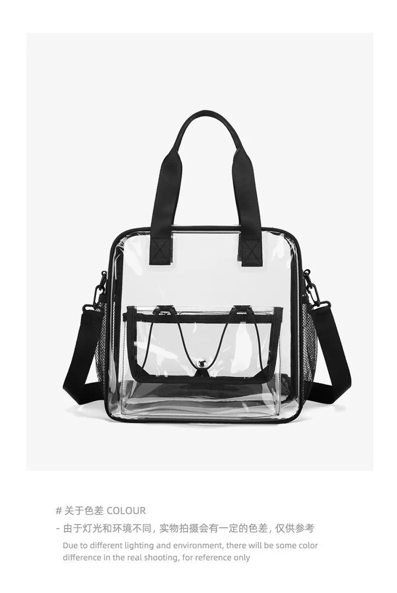 Ladies' shoulder bagTransparent swimming bag PVC travel storage bag travel bag sports stadium concert beach student fashion bag
