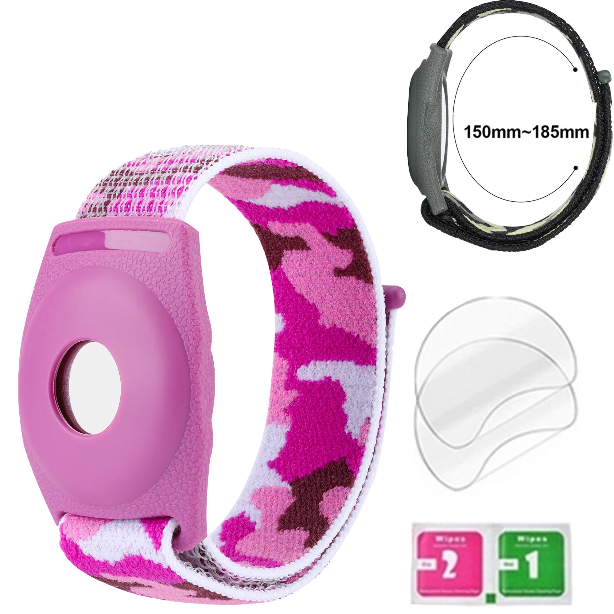 Waterproof Airtag Bracelet for Kids Soft Nylon Hidden Air Tag Wristband Full Cover Lightweight  Band for Toddler Child