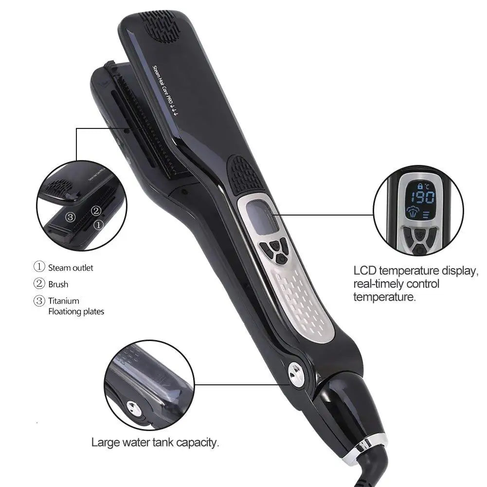 Steam Straightener Multi-function Straight Hair Splint Curling Stick Straight Curling Dual-use Spray Straight Clip