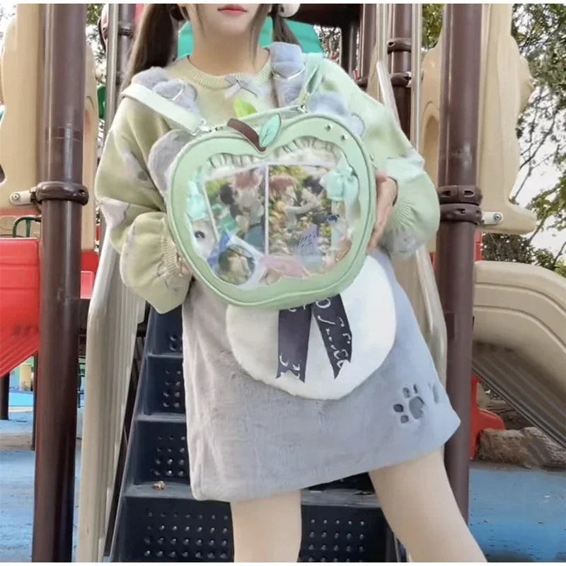 Creative Women's Ita Bag,original Cute Kawaii Ita Backpack,apple Five Pointed Star Street Fashion Harajuku Girl Crossbody Bag