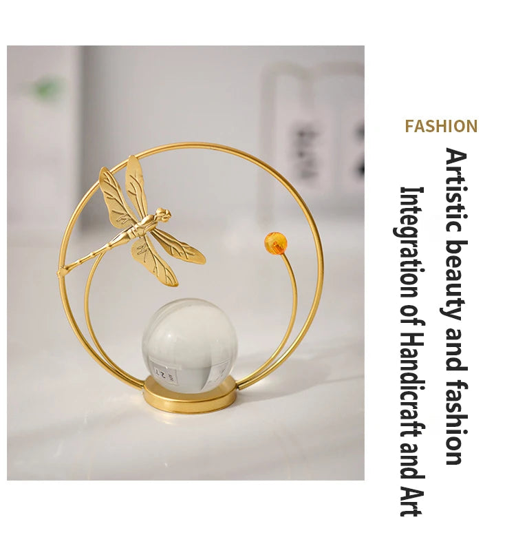 European Home Furnishings TV Cabinets Creative Decorations Living Room Foyer Light Luxury Desktop Iron Crystal Ball Ornaments