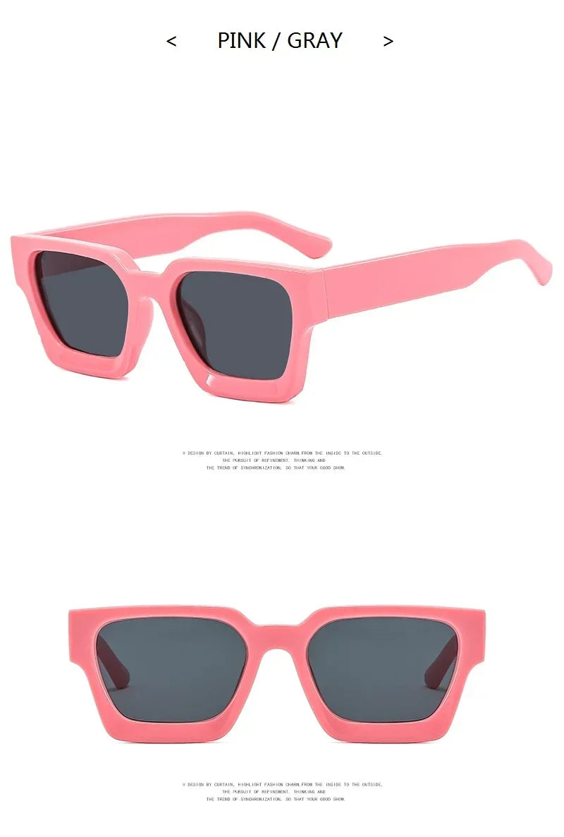 Square Vintage Sunglasses Men Women Fashion Punk Retro Brand Designer Sunglasses Driving Sun Glasses Male UV400 Goggles Shades