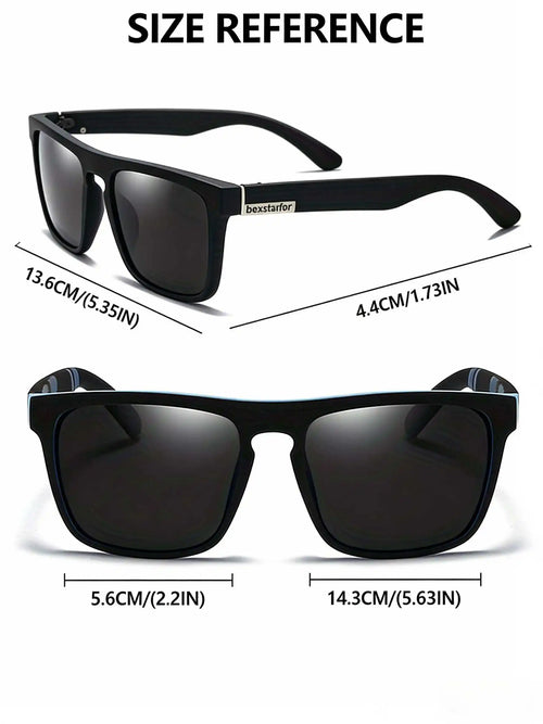 6-Pack of Classic Square Fashion Sunglasses, Suitable for Both Men and Women, Ideal for Travel, Fishing, Cycling, Summer, Beach, and Outdoor Vacations